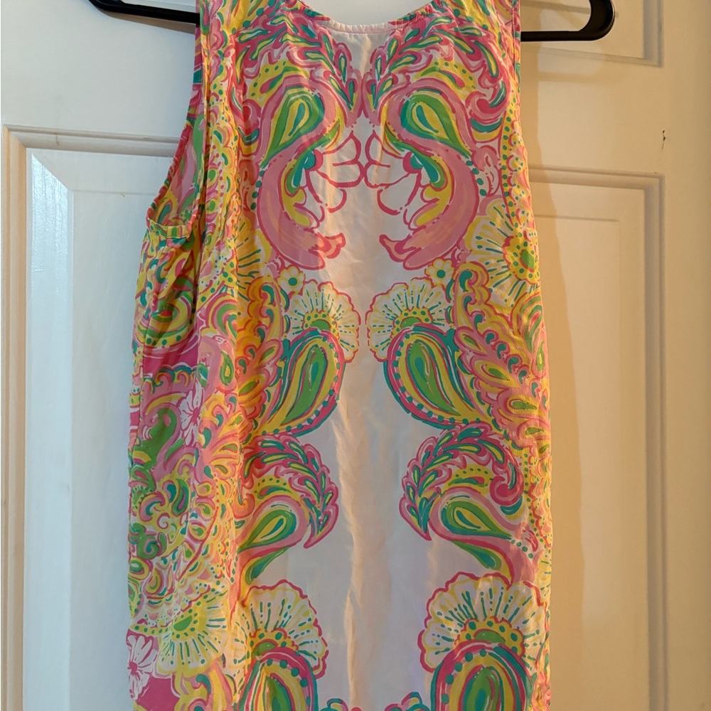 Lilly Pulitzer Pink and Green Paisley Top